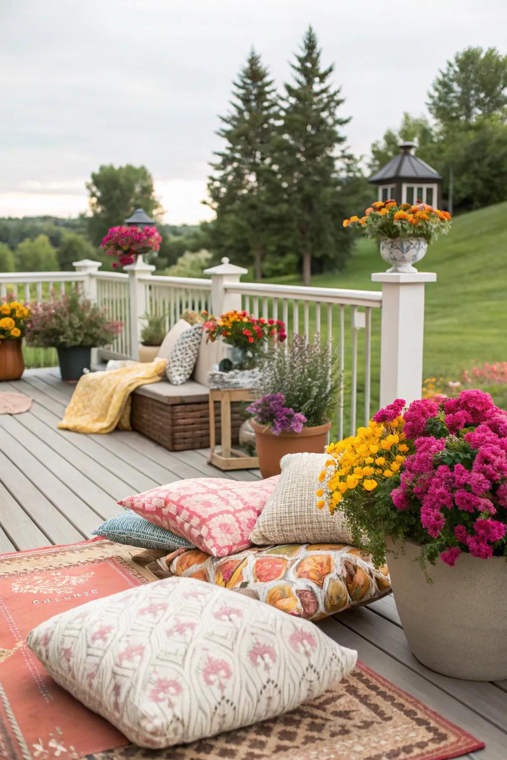 Your deck will be fresh and inviting all year long with seasonal décor.