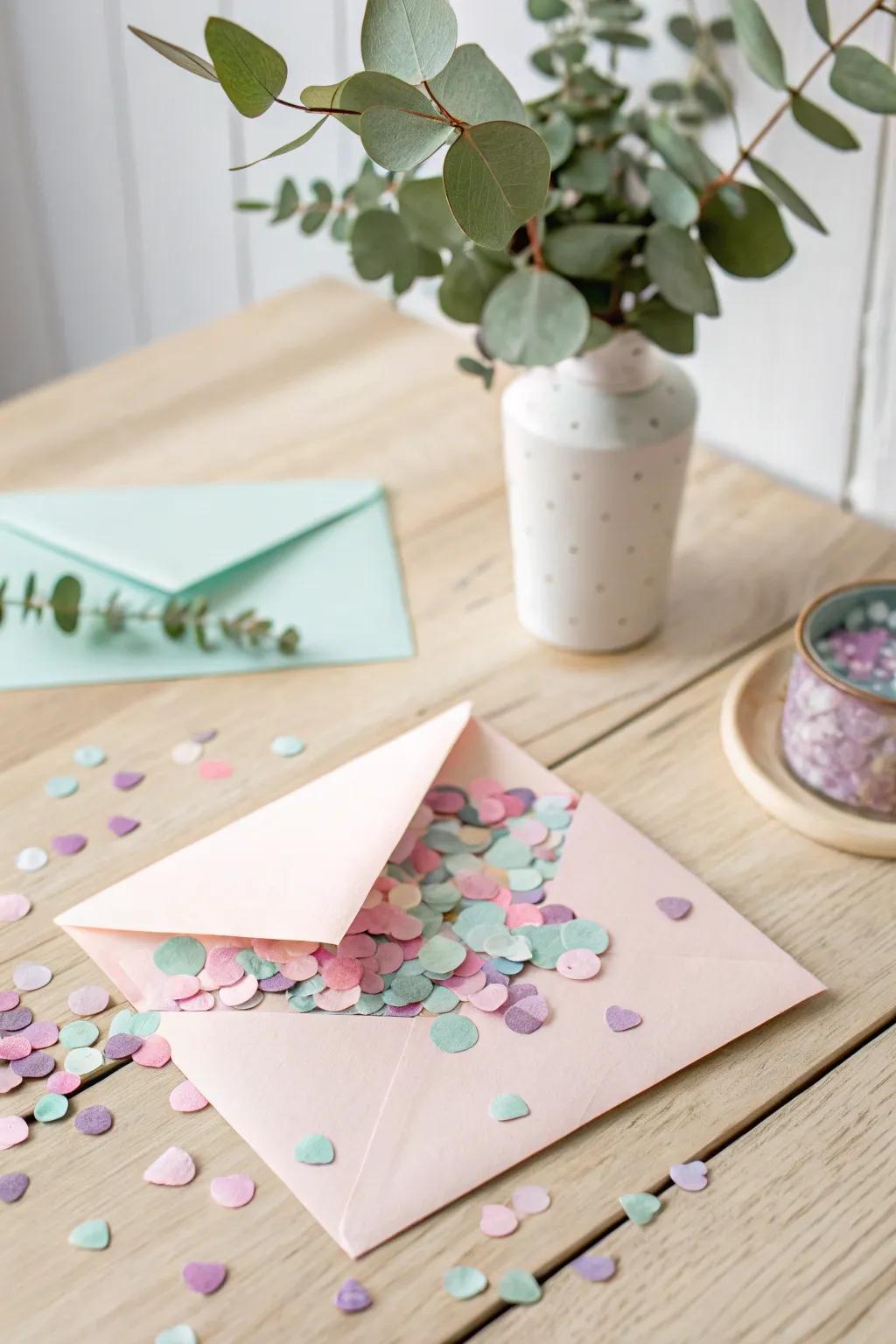 Dust joy with DIY confetti inside your birthday greetings!