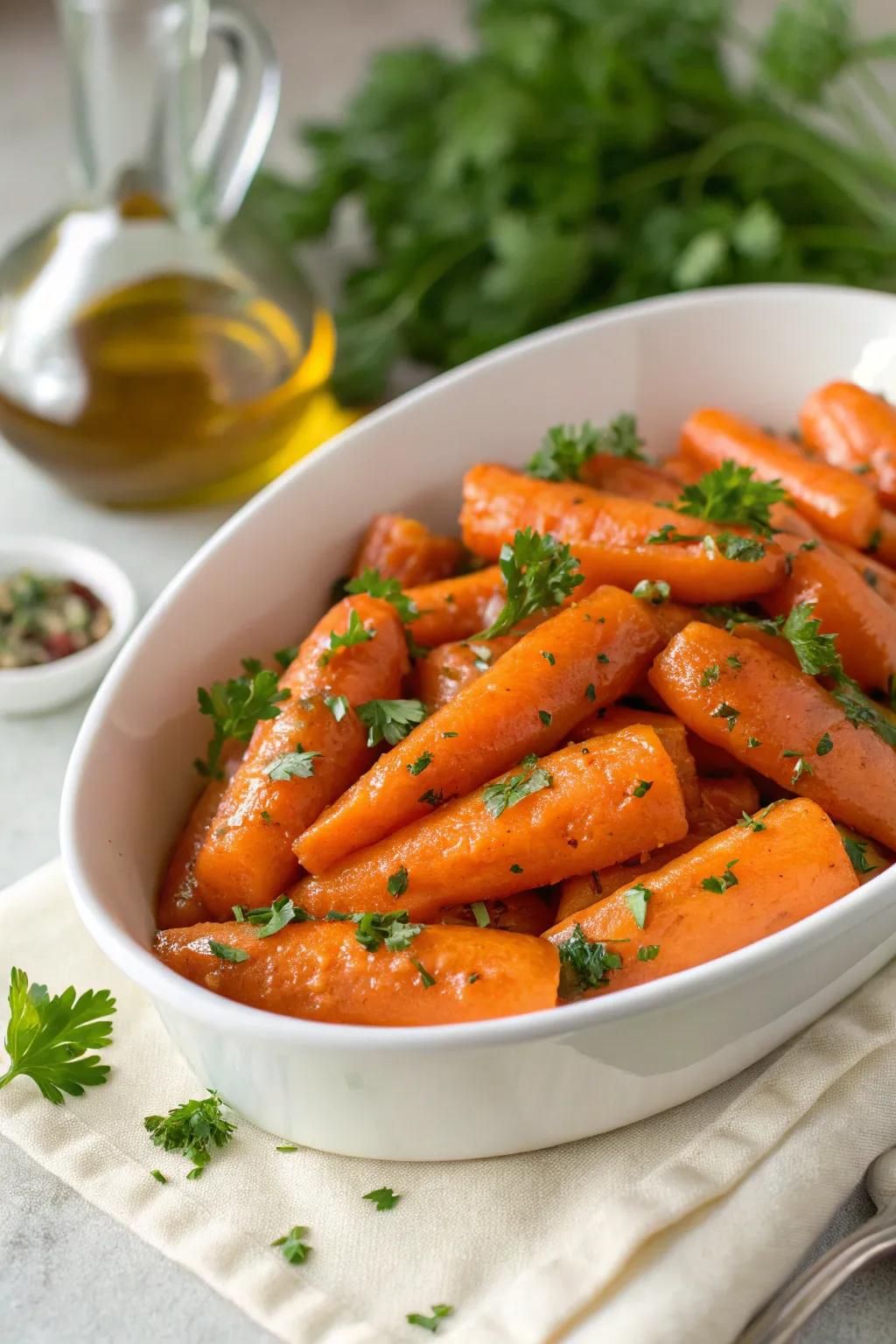 Honey coated roots, a sweet and savory side dish.