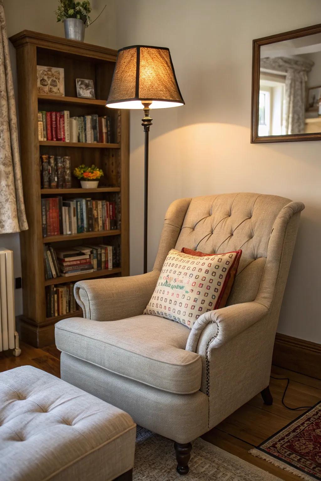 A recital nook summons leisure.