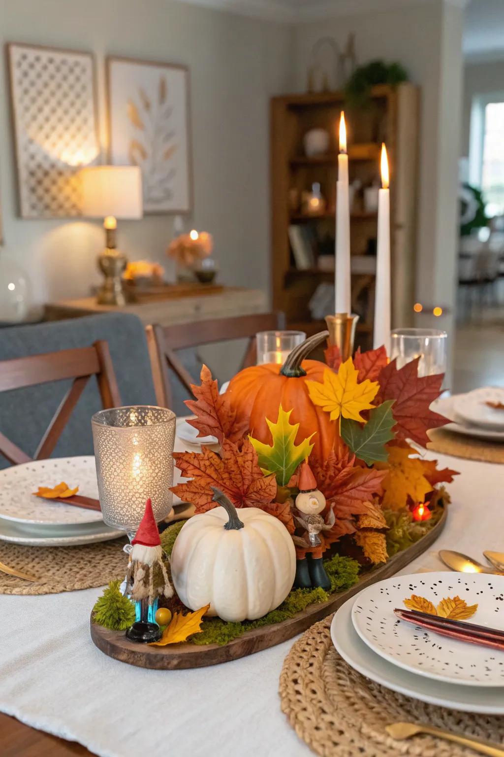 Fanciful impressions append character to your fall table.