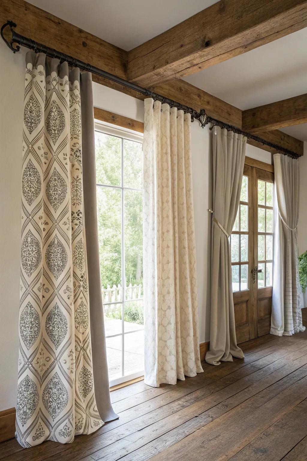 Modern rural coverings blending traditional patterns with contemporary colors.