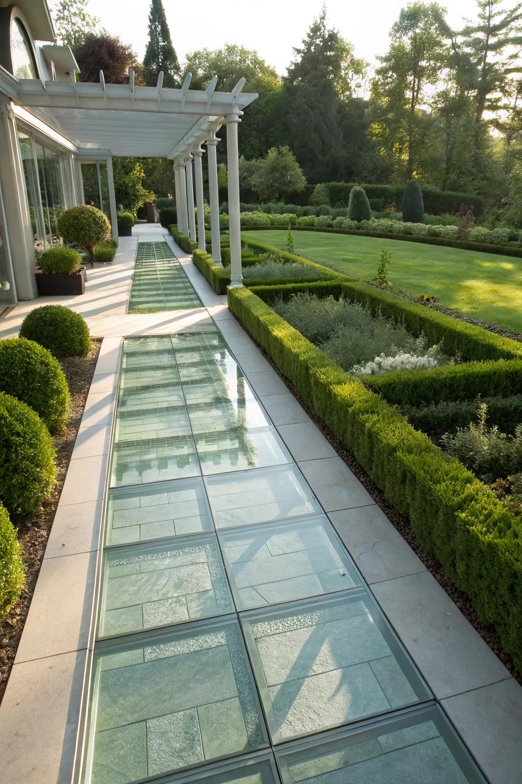 Crystal pavers bring a novel and elegant touch to your walkway.