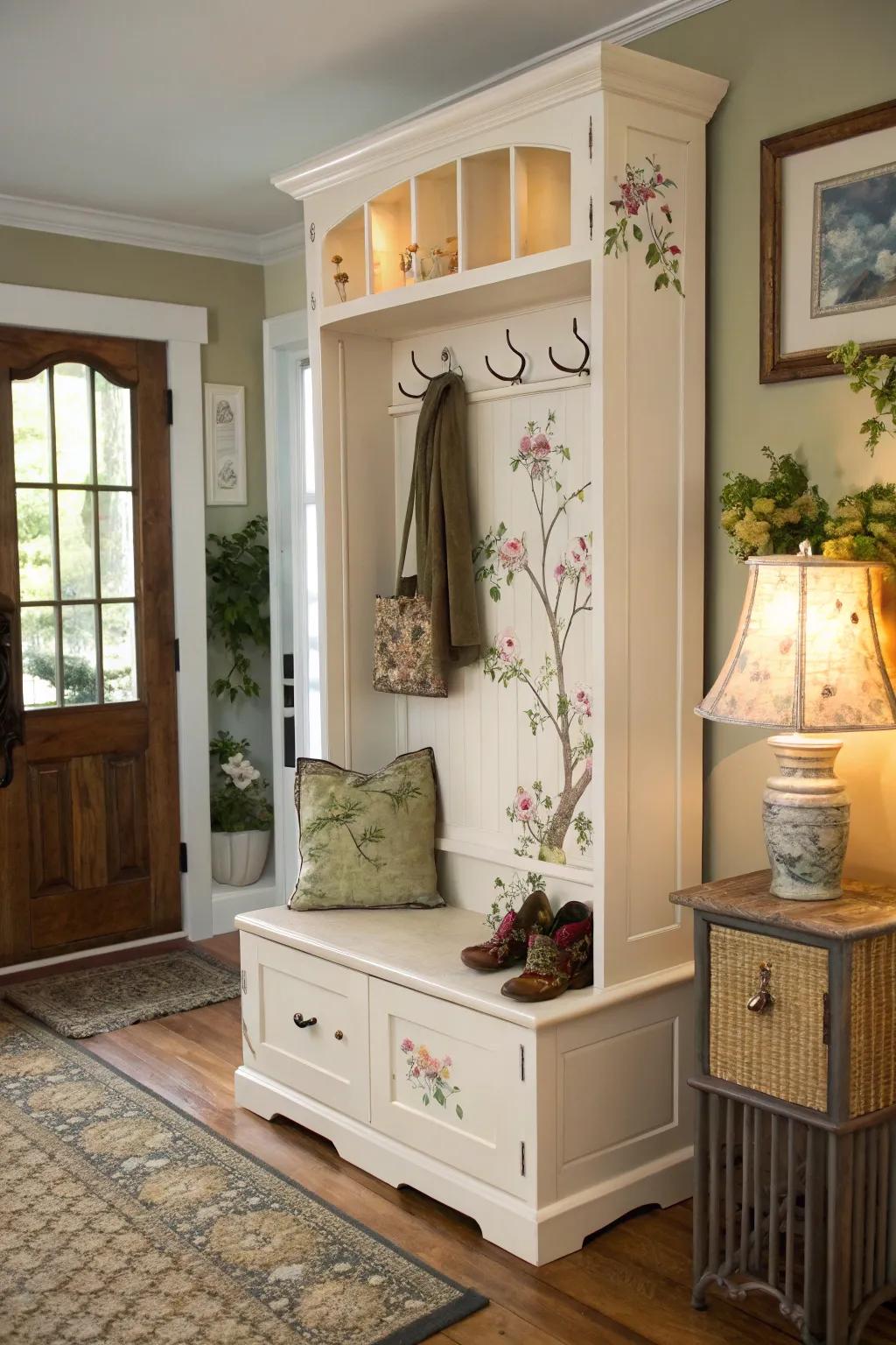 Bring cottage charm indoors by using this hall tree.