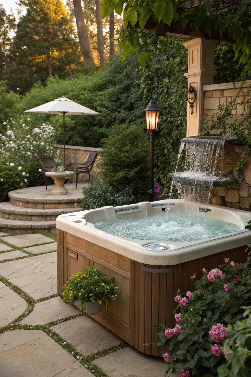 Water characteristics add tranquility and a unique privacy element.