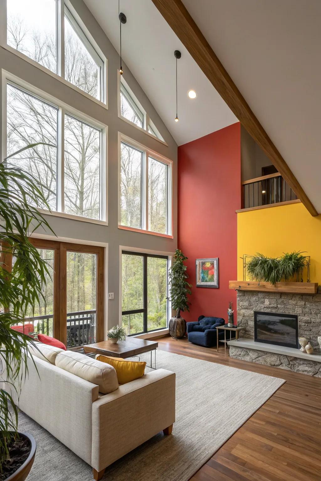 Delineate spaces and inject fascination through striking accent partitions.