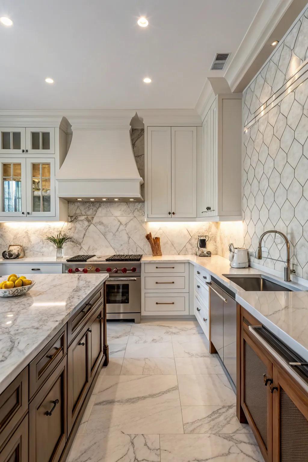 Granite tiles offer timeless elegance and luxury.