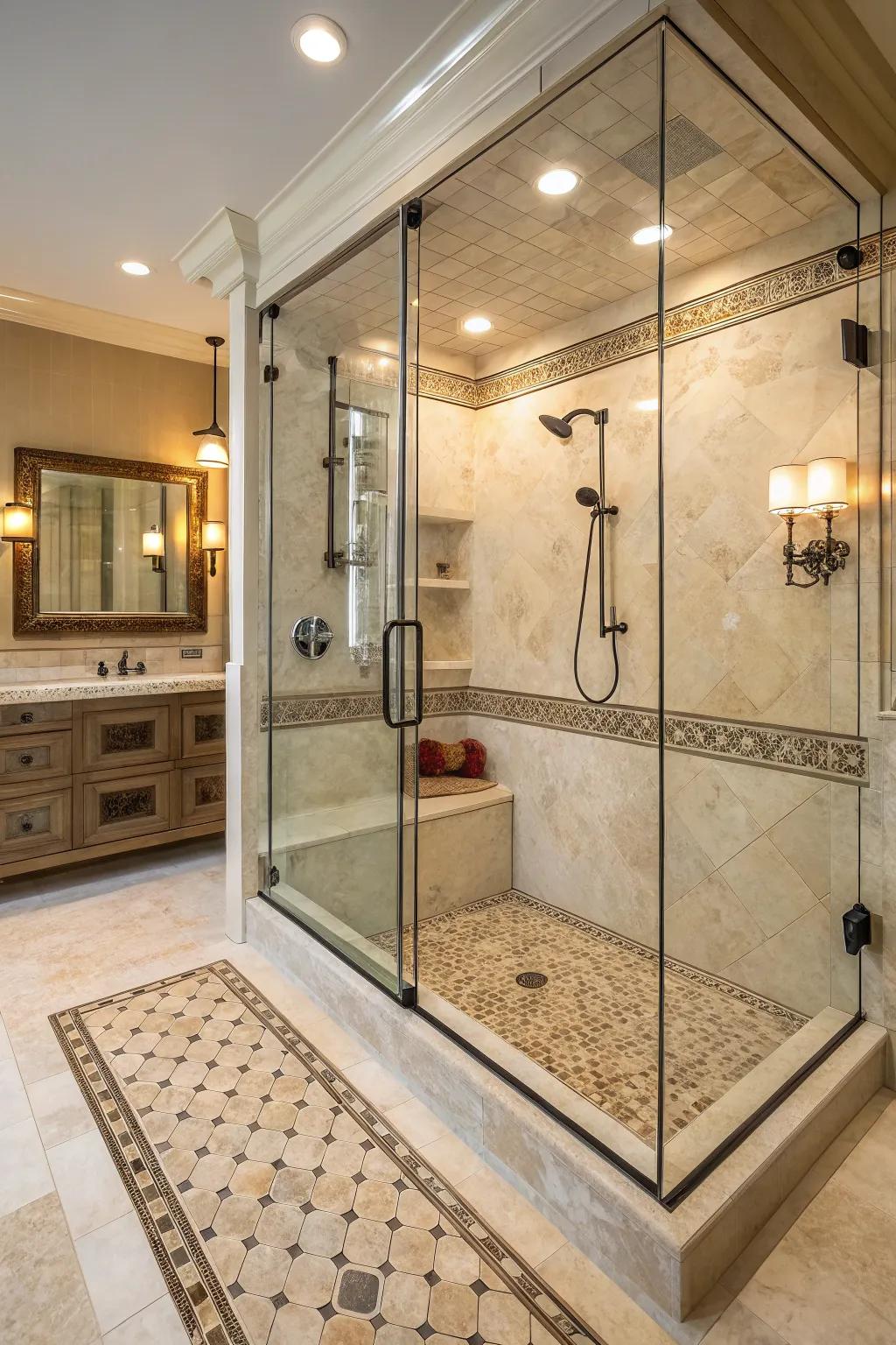 Heated floors deliver a deluxe and cozy feel.