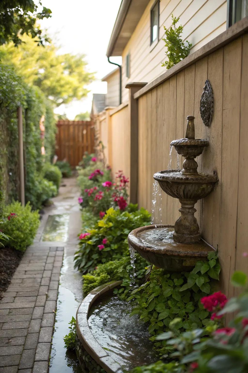A wall spring sets up a calming focal point in small spaces.