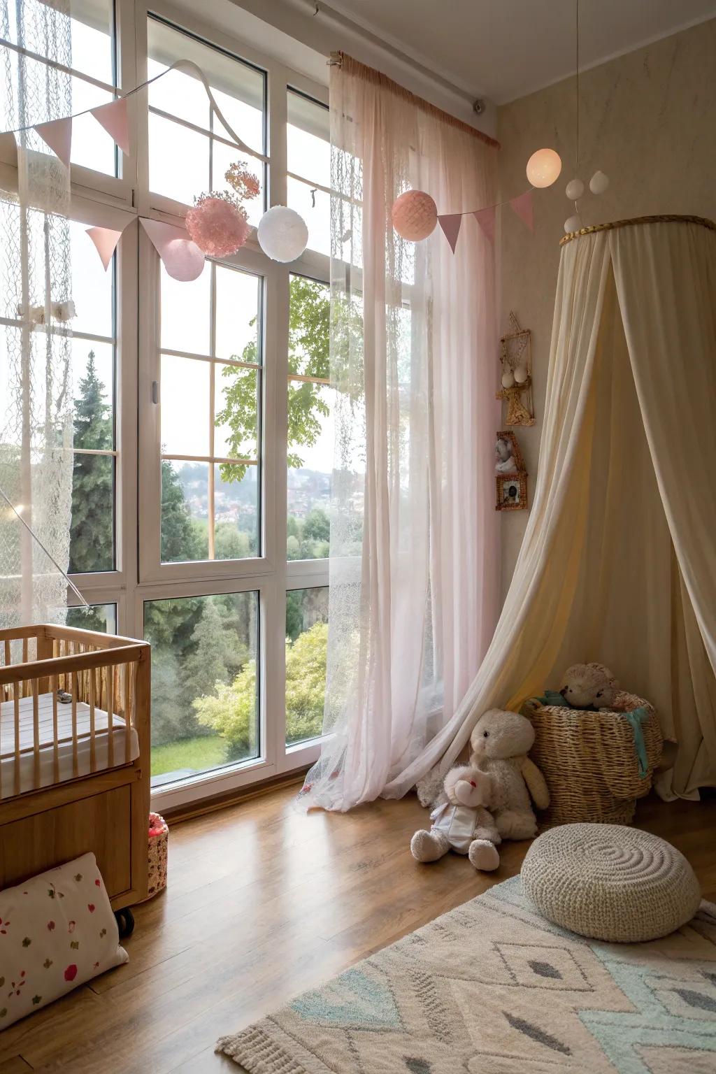 A nursery emphasizing organic light.