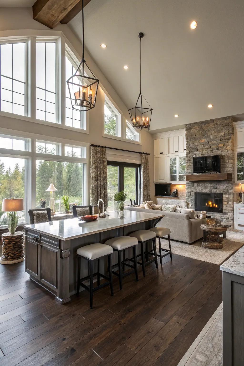 A fusion of contemporary and archetypal styles injects profundity into the design.