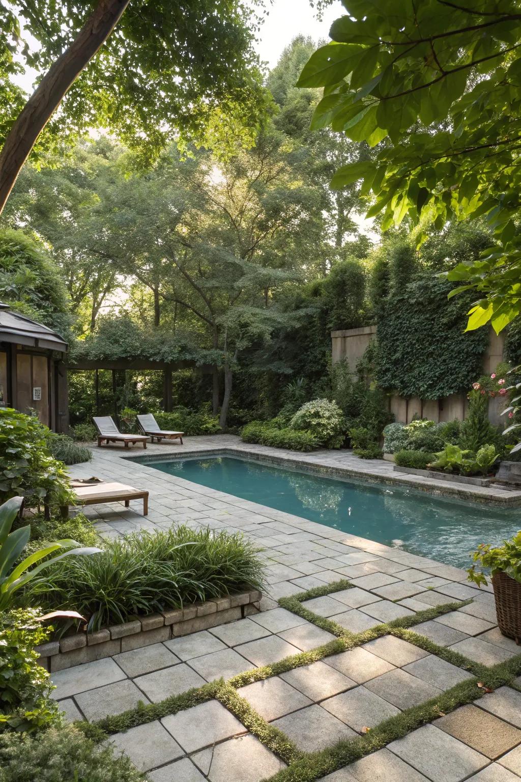 Hidden corners offer privacy and a sense of discovery.