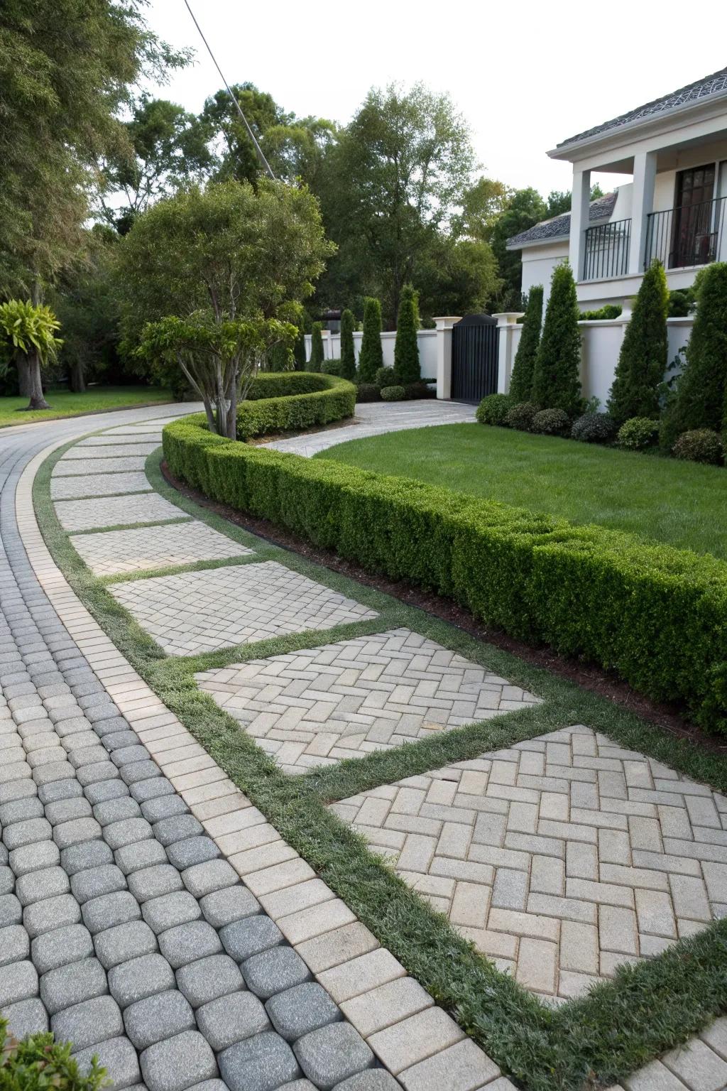 Lively driveways improve beauty and function.