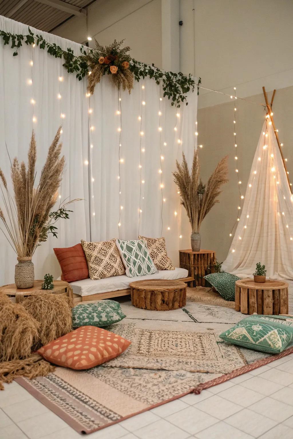 Let your free-spirited spirit shine with a dreamy and artistic prom backdrop. 🌿 #BohemianVibes #PromDreamscape