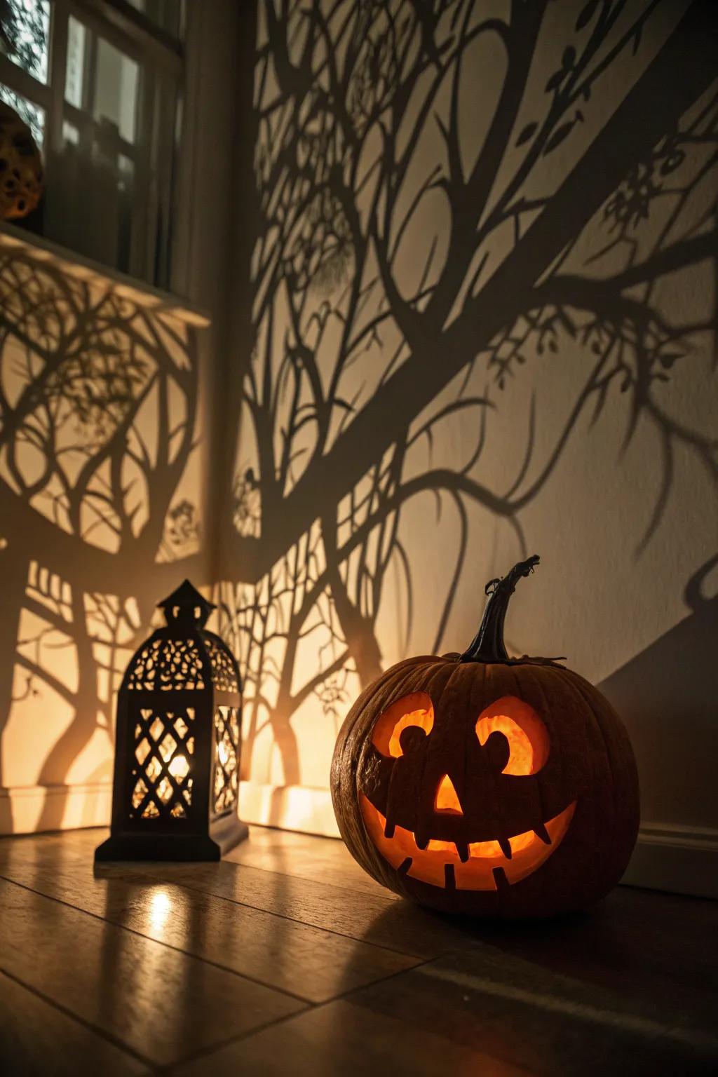 Elegant silhouette pumpkin for a hauntingly exquisite style.