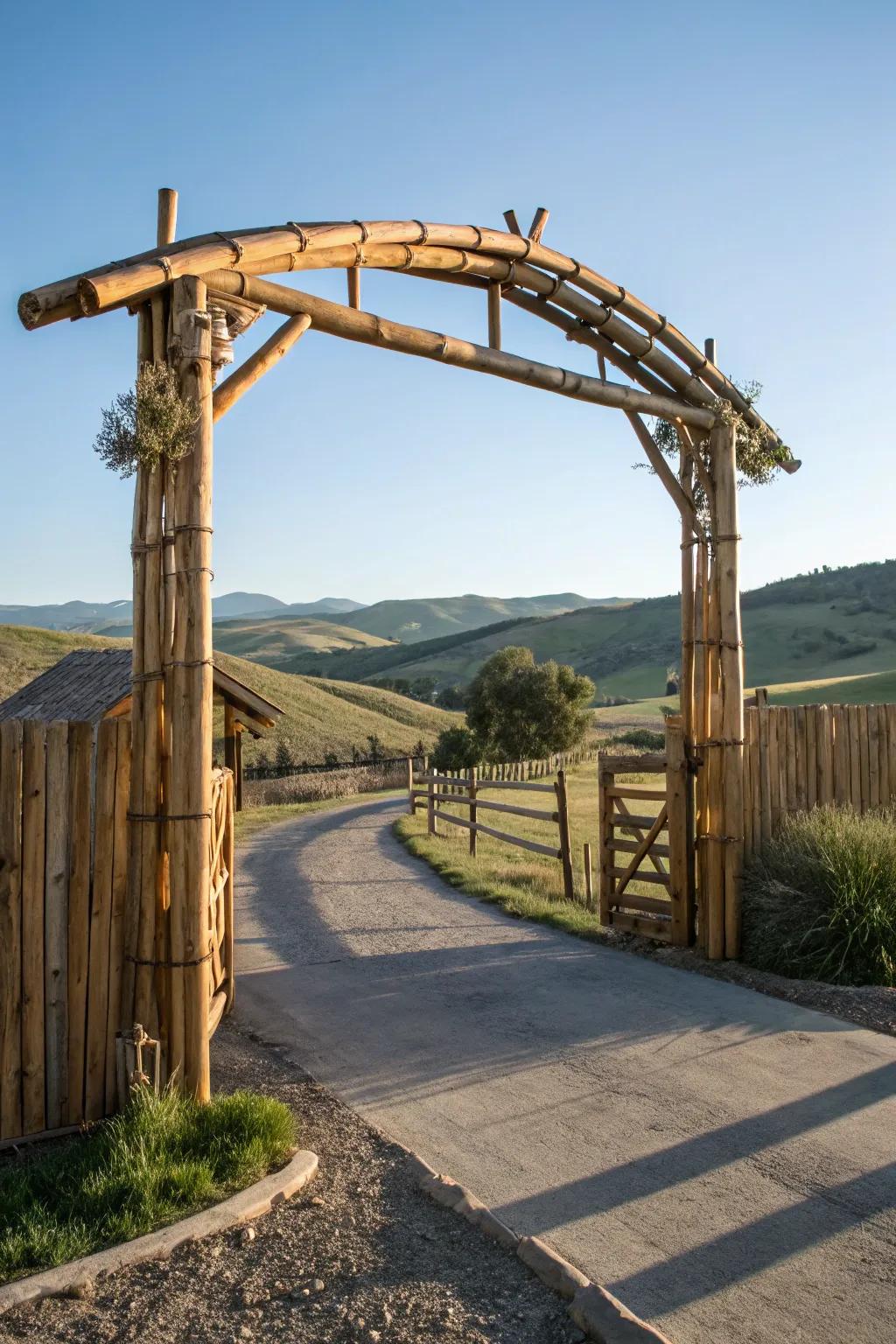 Eco-conscious materials for a sustainable entryway.