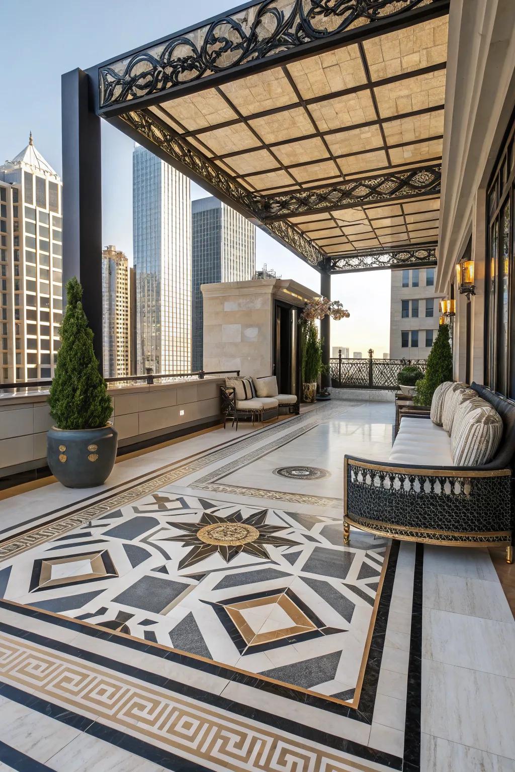 Art Deco style imparts refinement and sophistication.