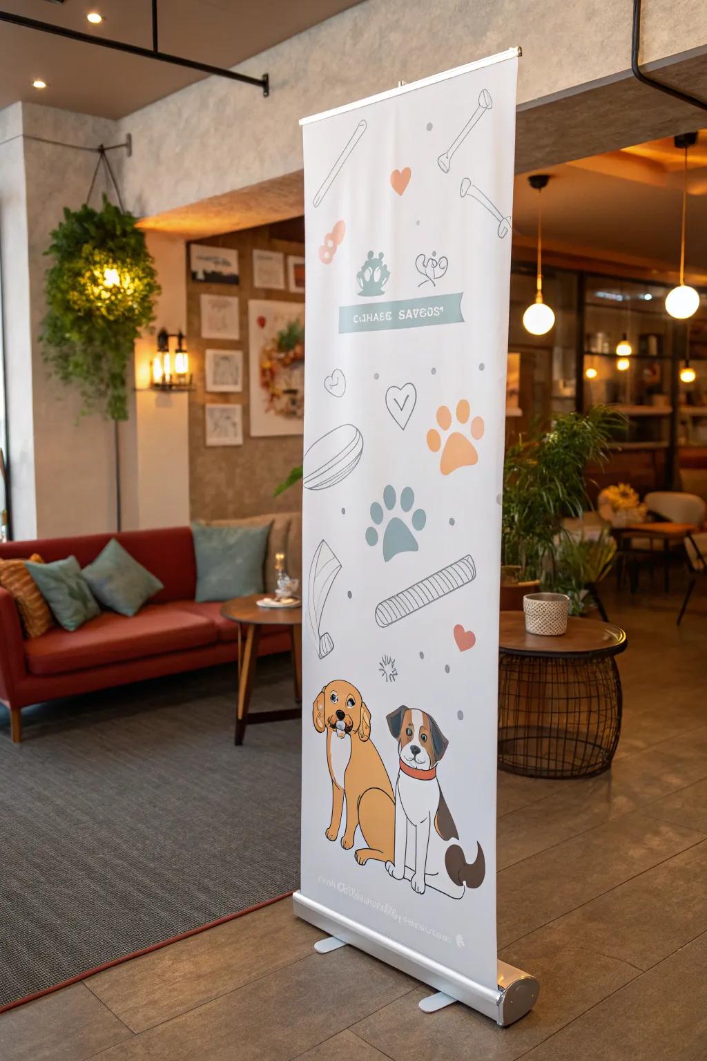 Show your love for pets with a fun banner in your home.