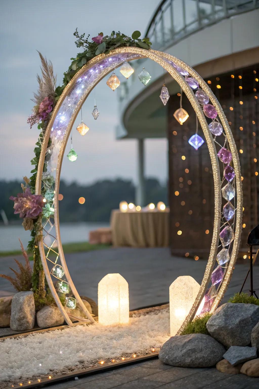 A crystal-themed gateway, appending sparkle and mystique to any setting.