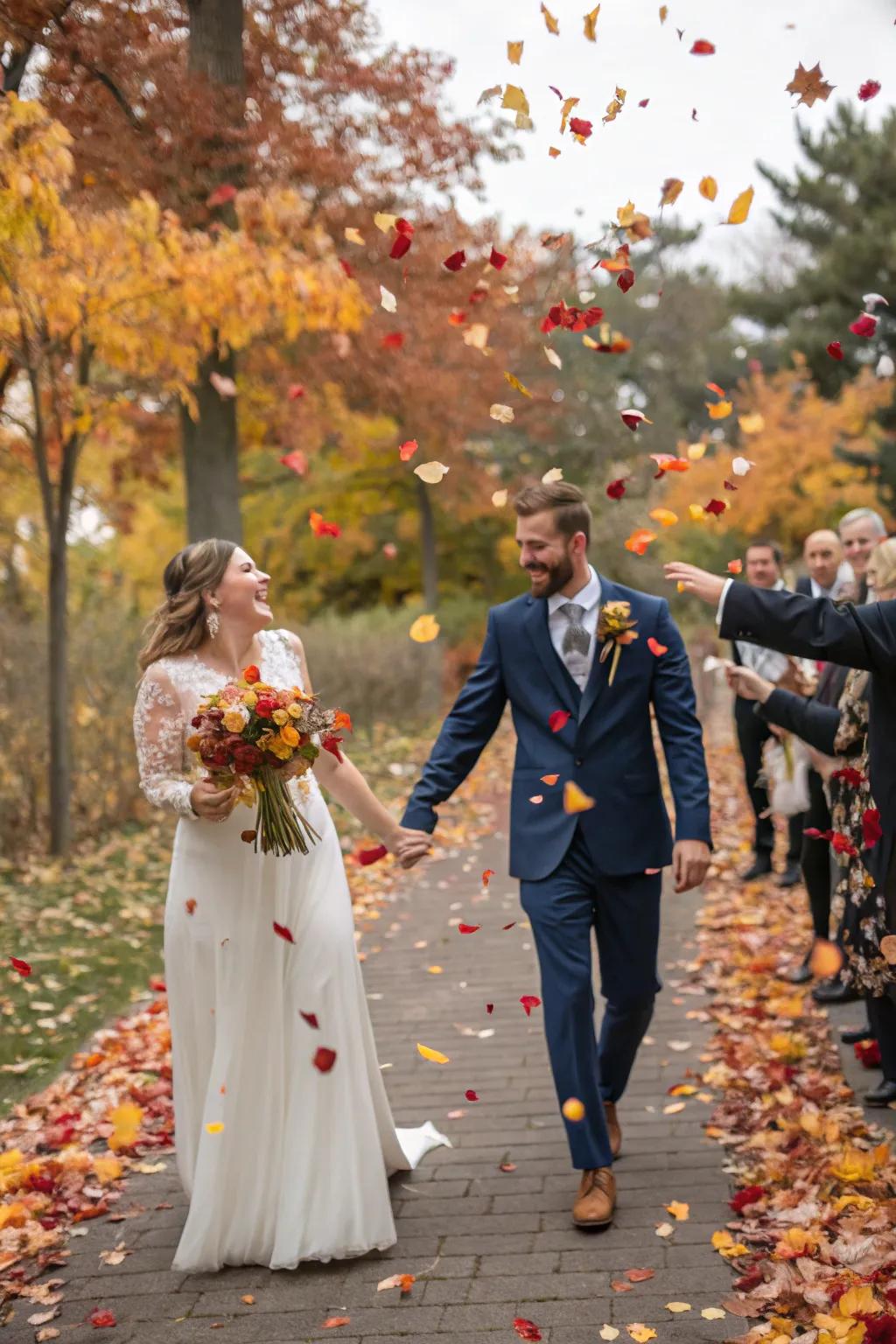 A foliage pieces send-off captures the spirit of fall.