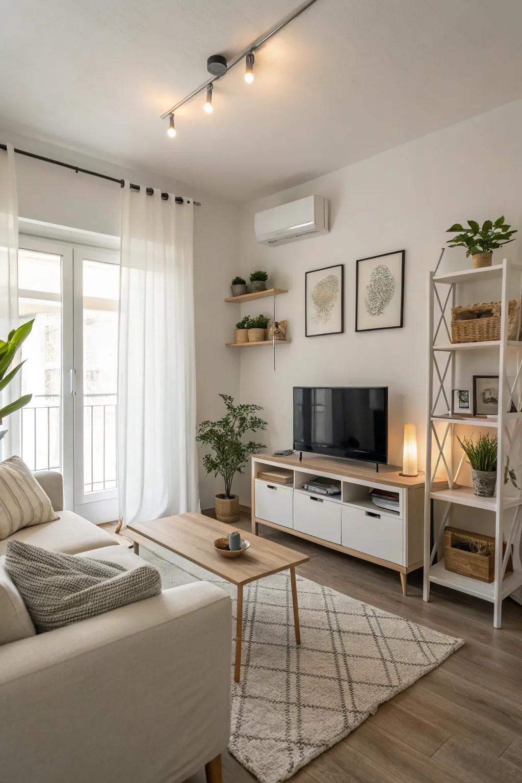 A simple approach keeps your space open and airy.