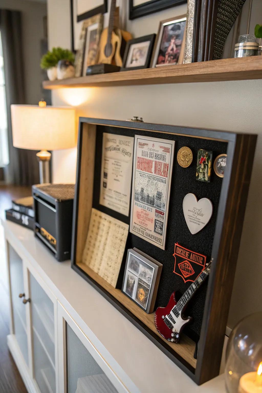 Retain the beat animated using a music shadow box.