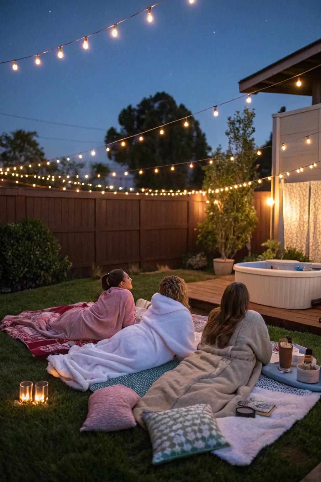 Celestial observation furnishes a tranquil and enchanting summation to your spa evening.