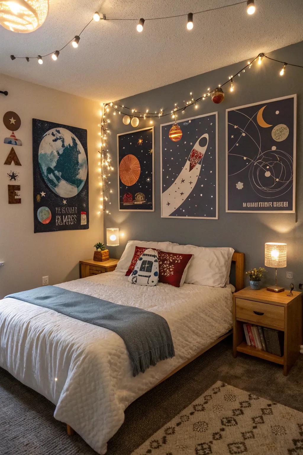 Personalized space art that adds character and uniqueness to the space.