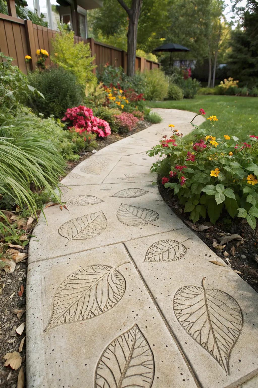 Celebrate nature through foliage-imprinted trails.