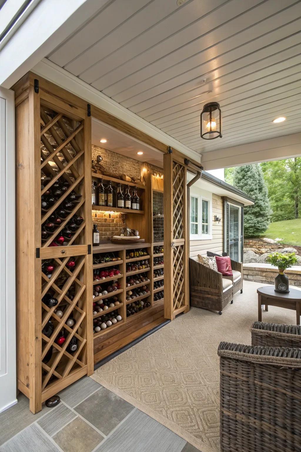 Store and savor within your wine abode.