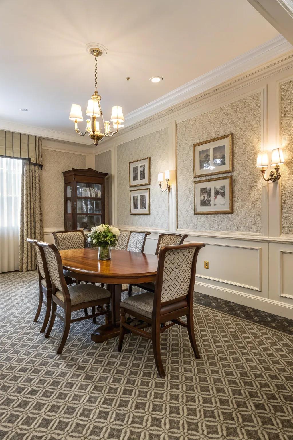 Single-tone carpets provide a soothing and cohesive aesthetic.