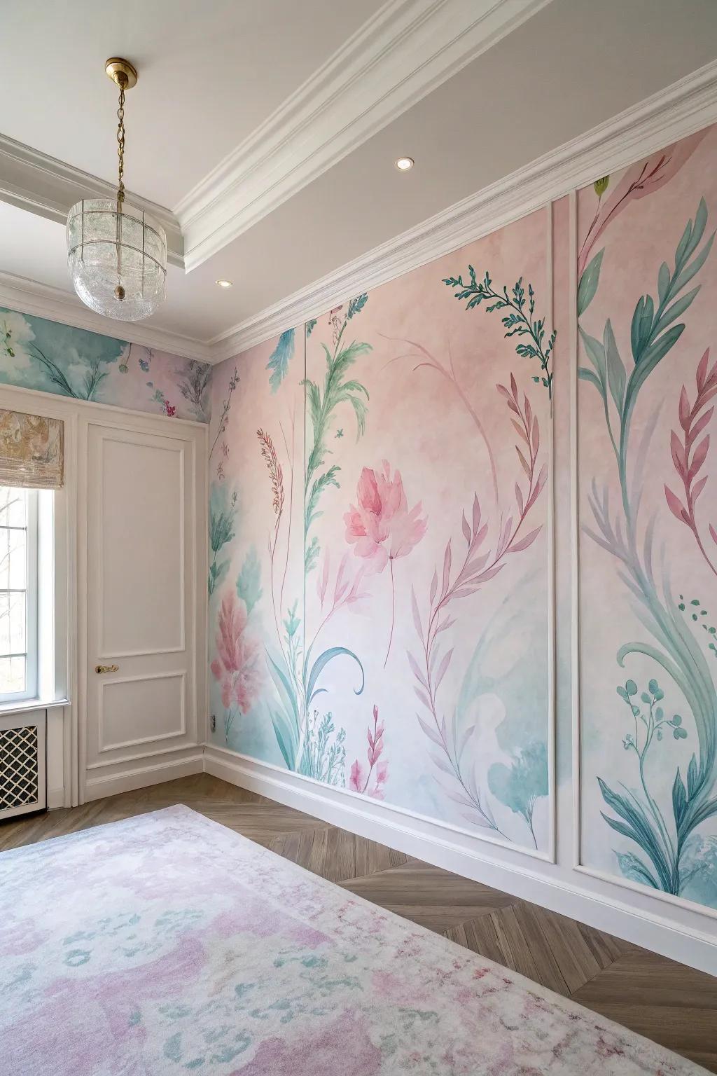 Watercolor designs crafting a dreamy ambiance.