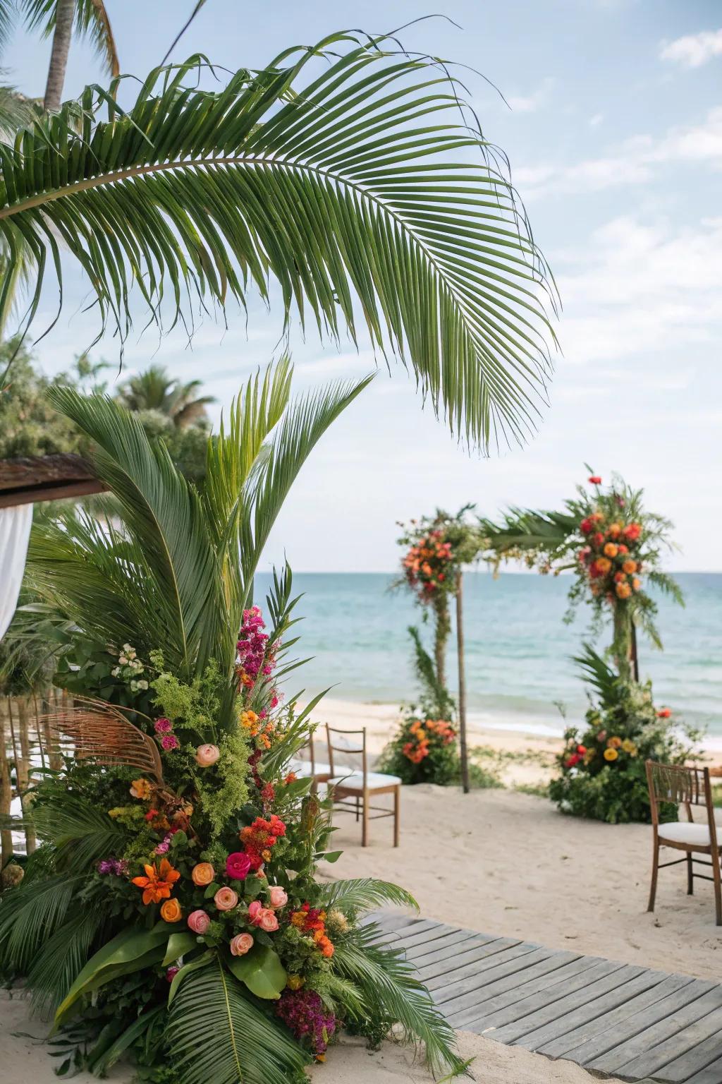 A mini-vacation with a tropical paradise backdrop.