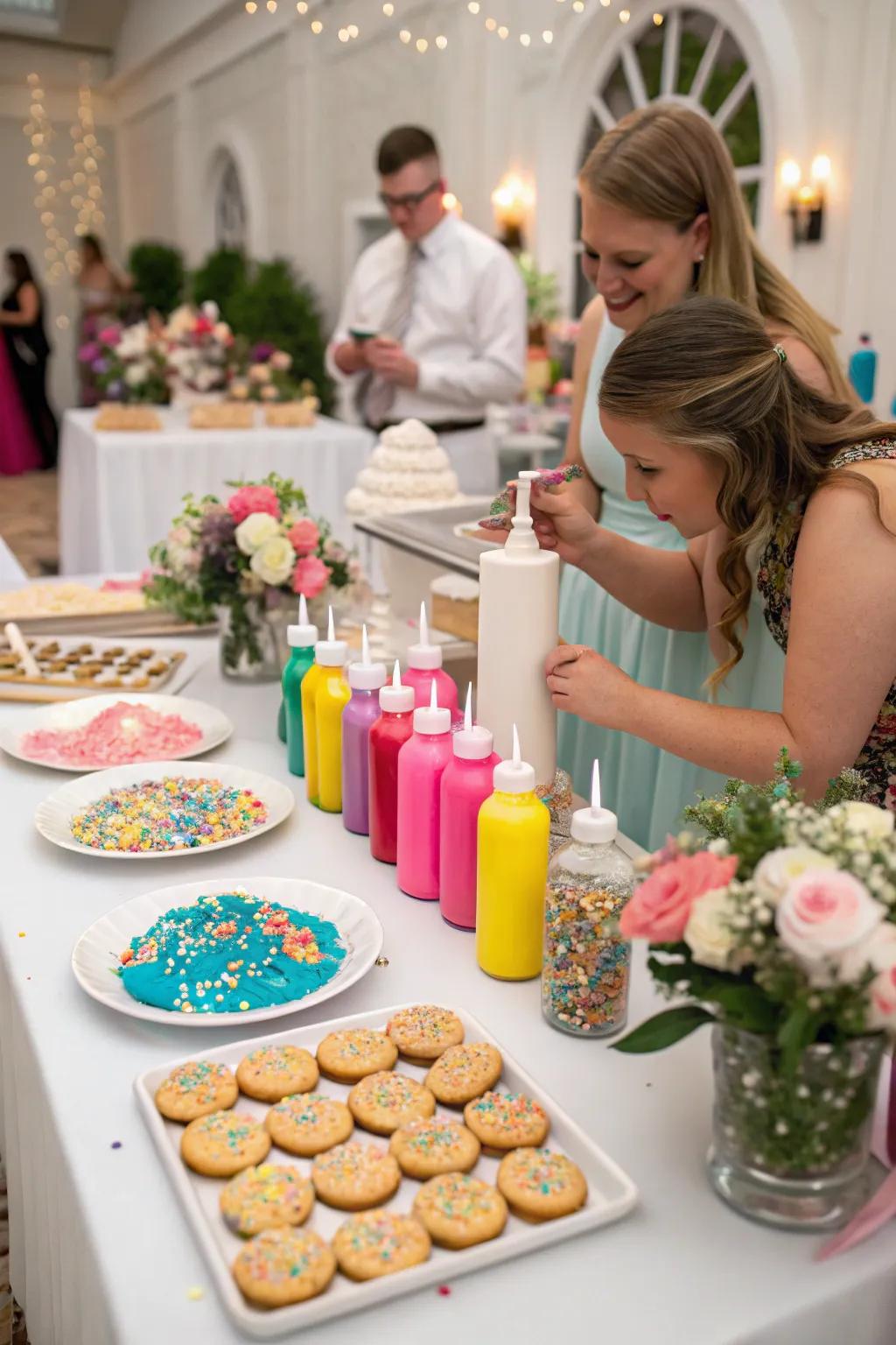 A self-serve pastry area offers a delightful, cooperative marital activity.