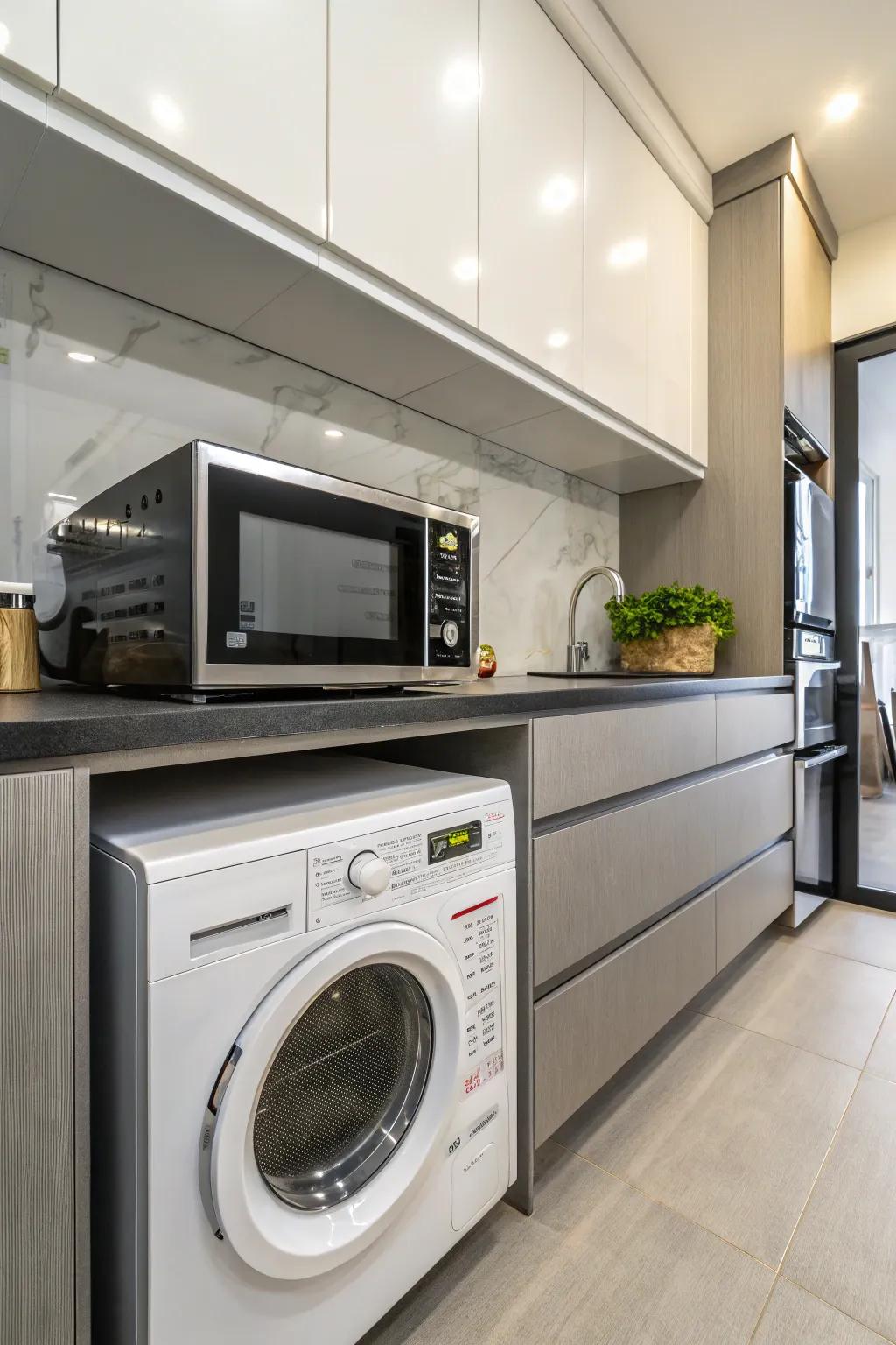 A wave cooker in the utility room frees up space in your main kitchen.
