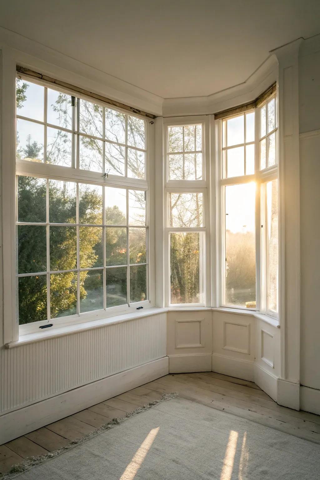 Clear screens offer subtle privacy with natural light.