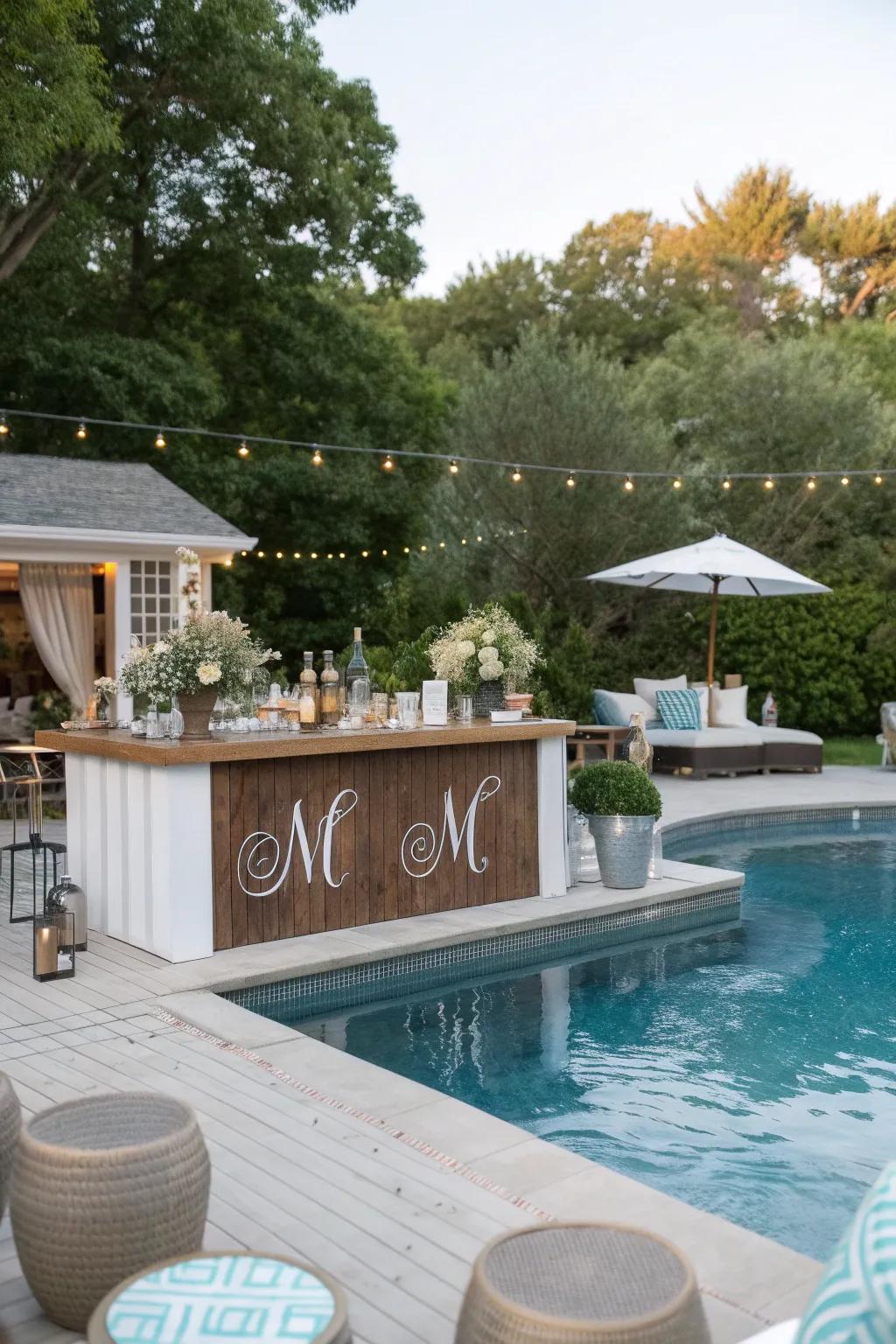 Tailored details make your poolside bar uniquely yours.