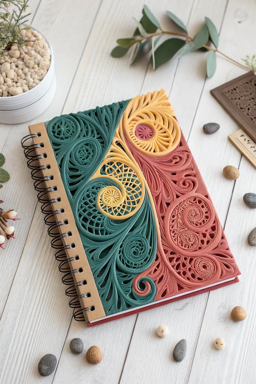 Elevate your notebook using the art of curling—where simplicity aligns with striking design.