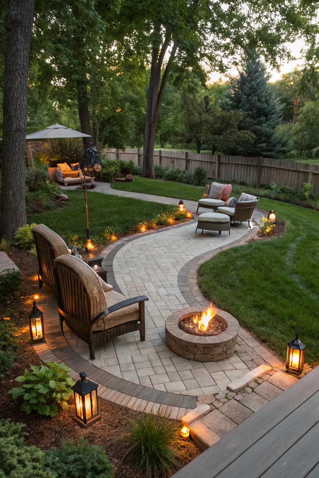 Backyard destination fire pits provide a fully immersive hideaway.