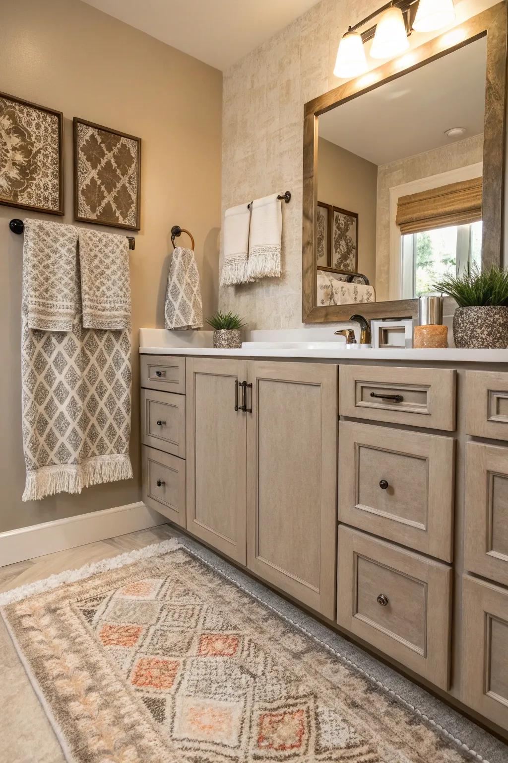 Layered neutrals add depth and sophistication.