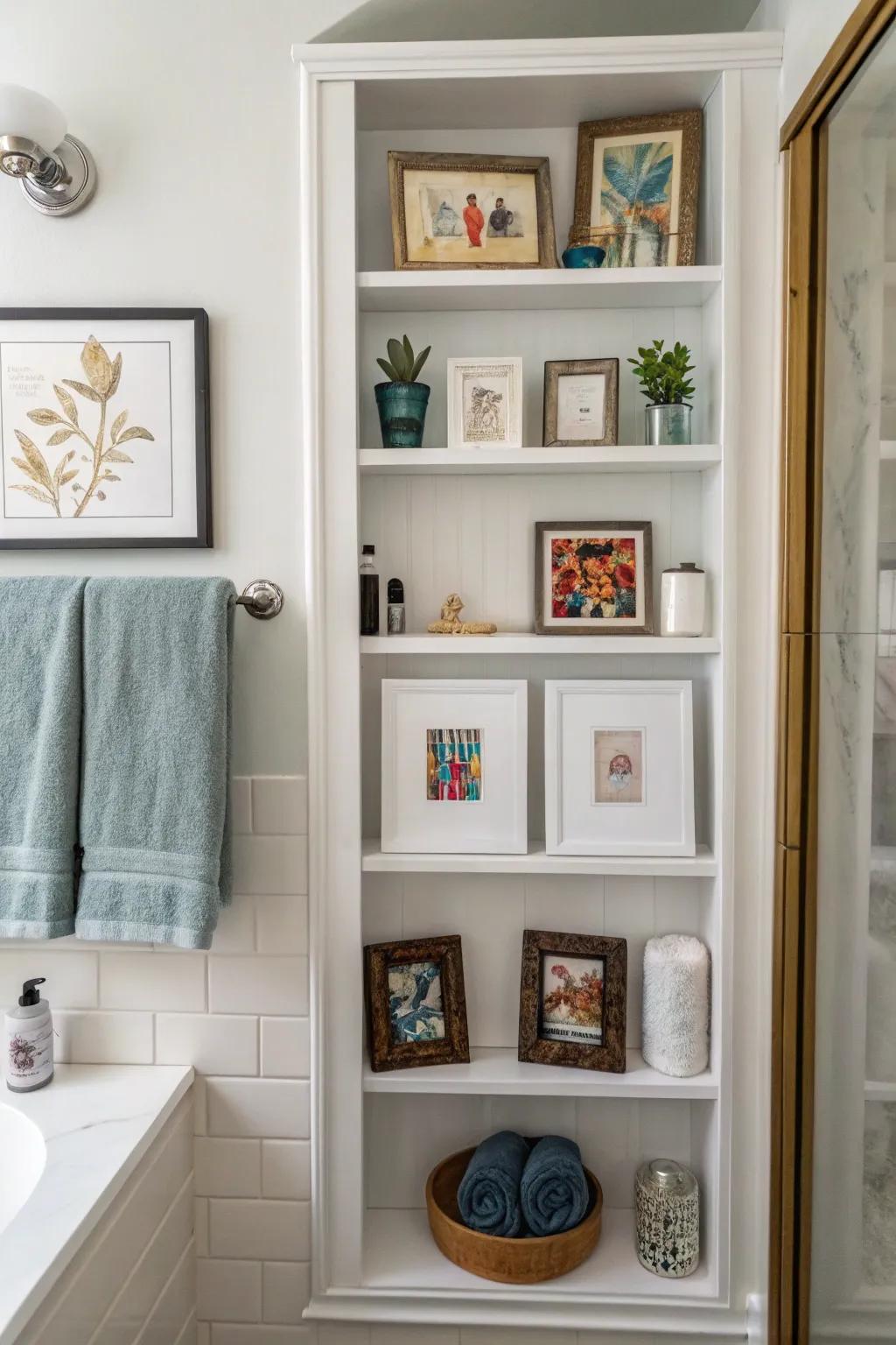 A miniature art exposition adds sophistication and culture.