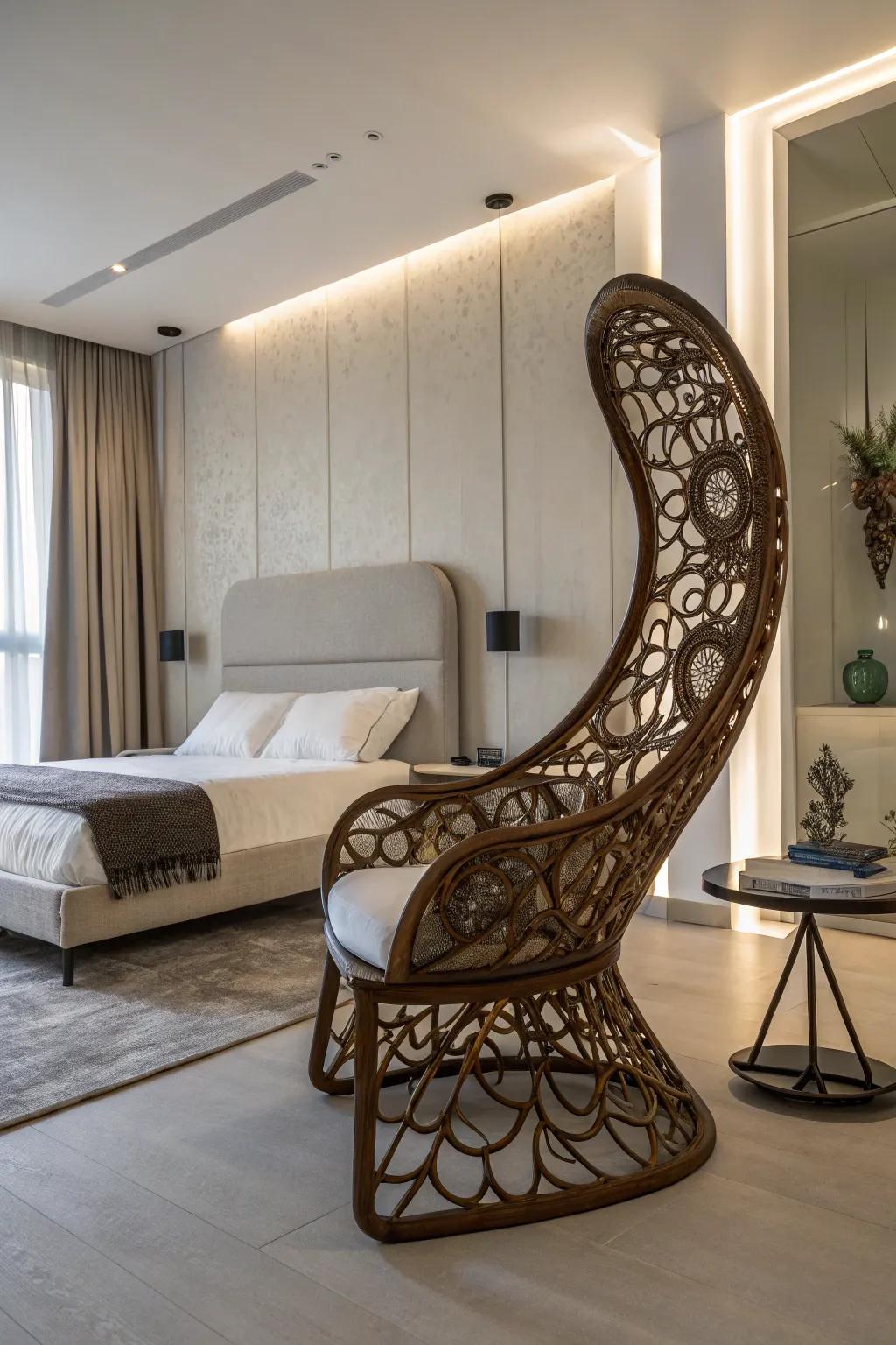 Shaped chairs blend art and functionality, enhancing your space.