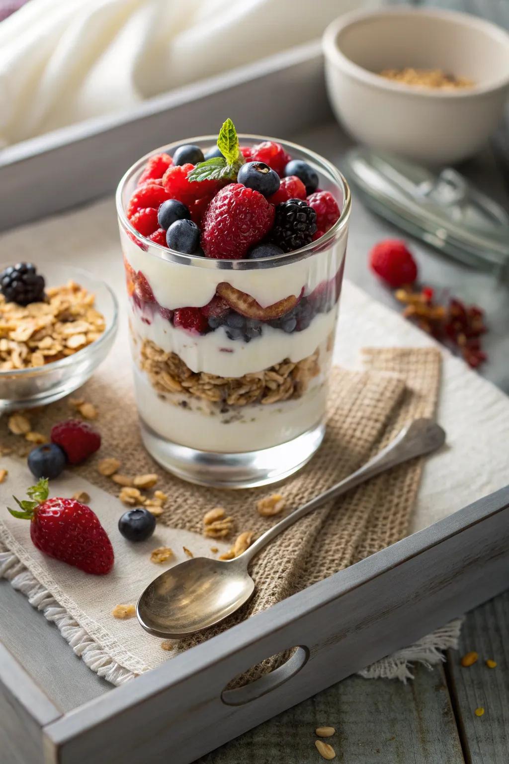 A breakfast cup provides a beautiful and indulgent morning treat.