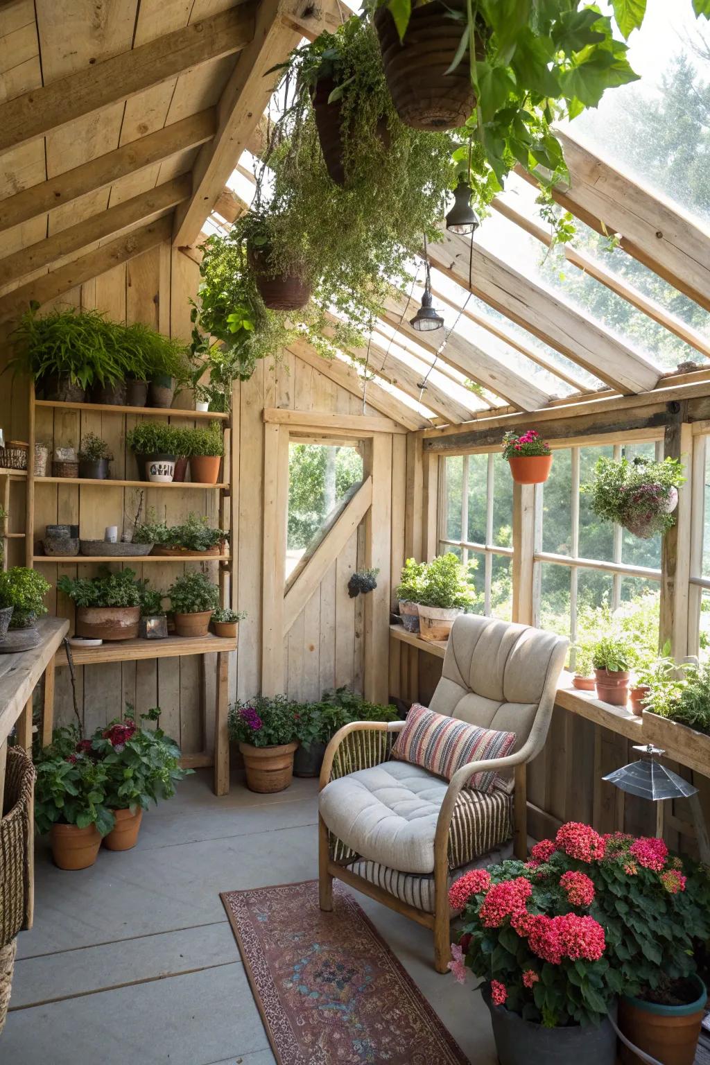 A lush retreat is great to relax in.