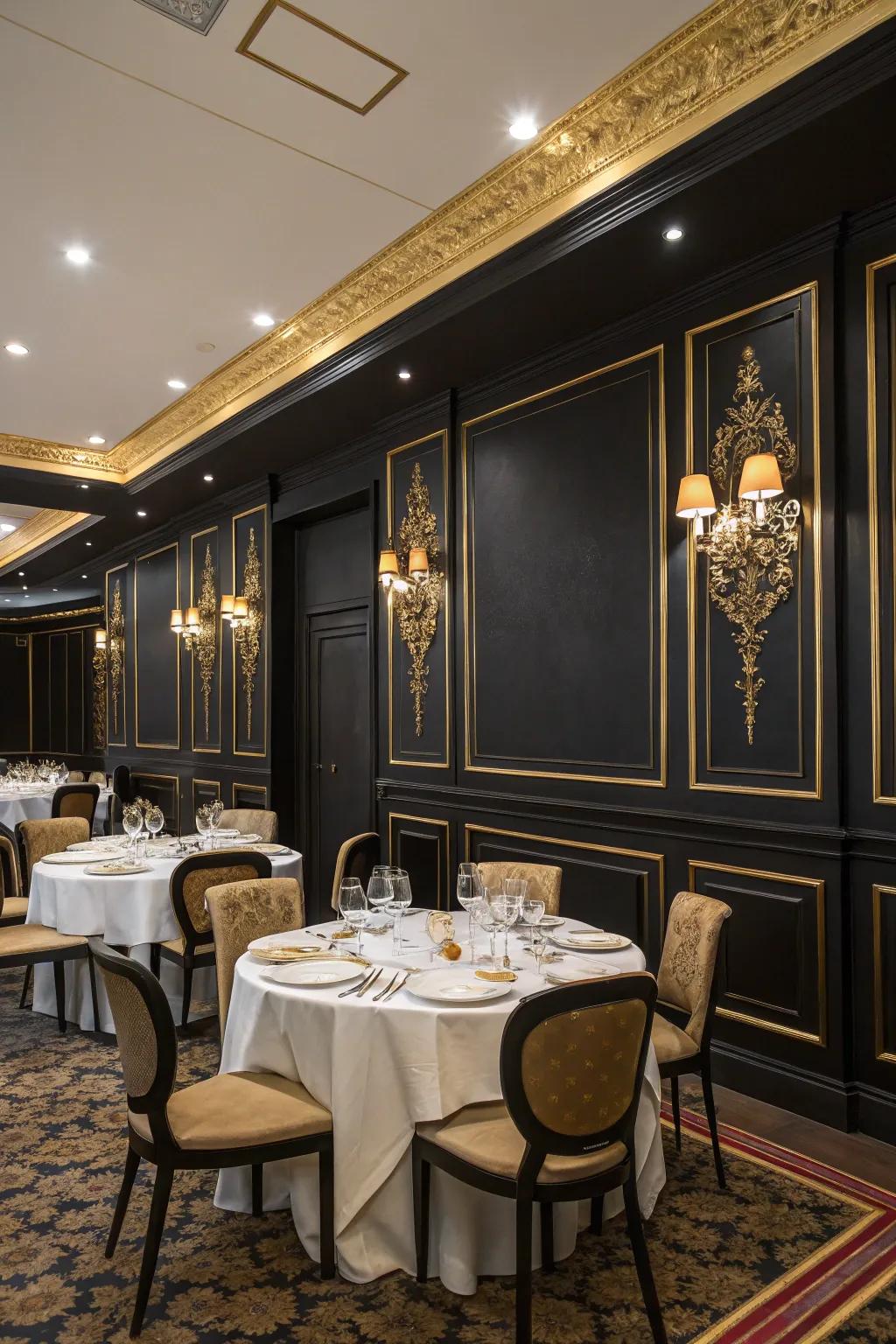 Dark and gilded shades offer a luxurious and enduring elegance.