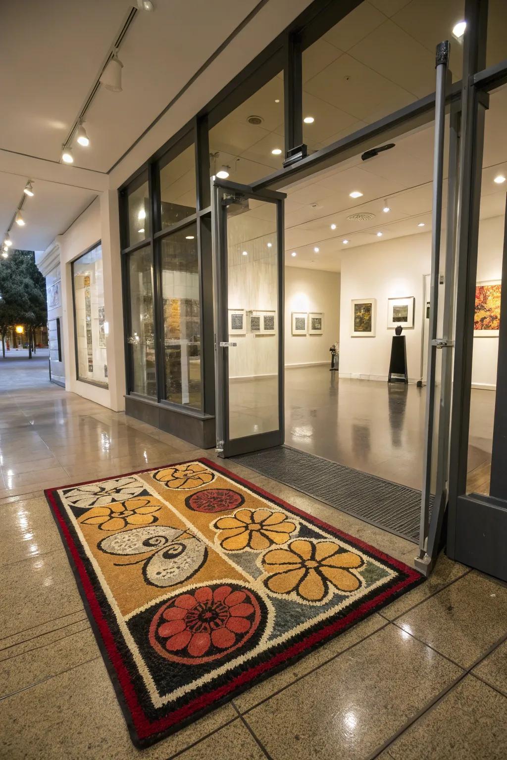Artistic doormats transform your entrance into a mini art gallery