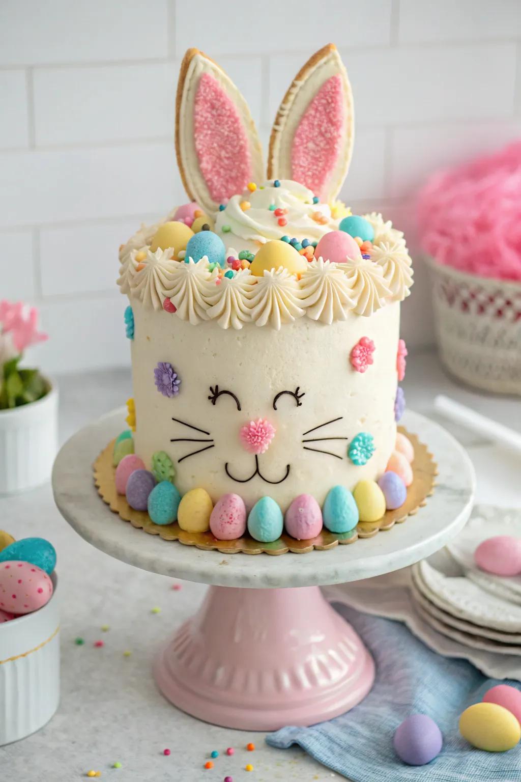 Holiday animal cake, a fun and festive dessert.