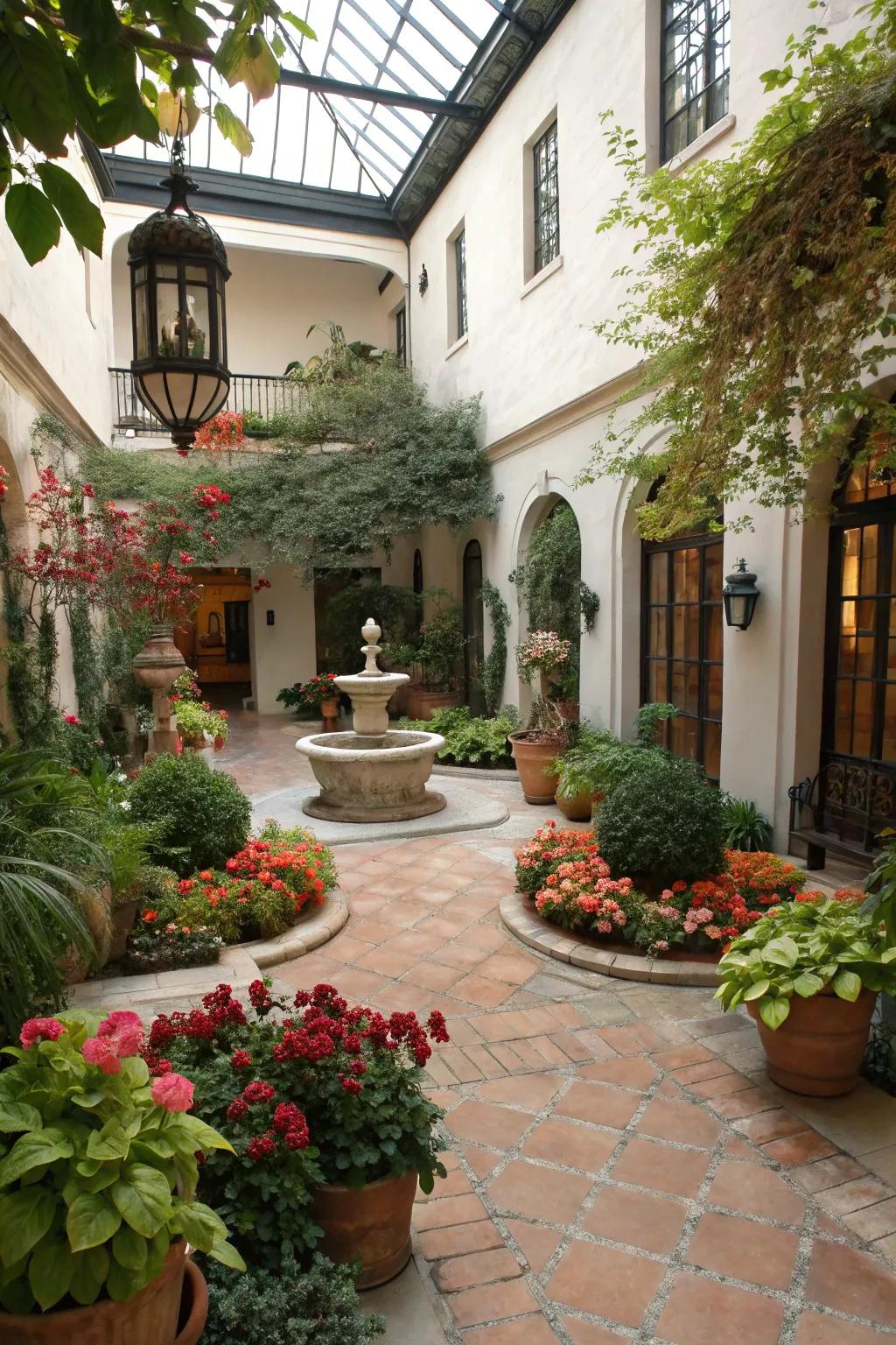 Retain your courtyard lively with seasonal motif alterations.