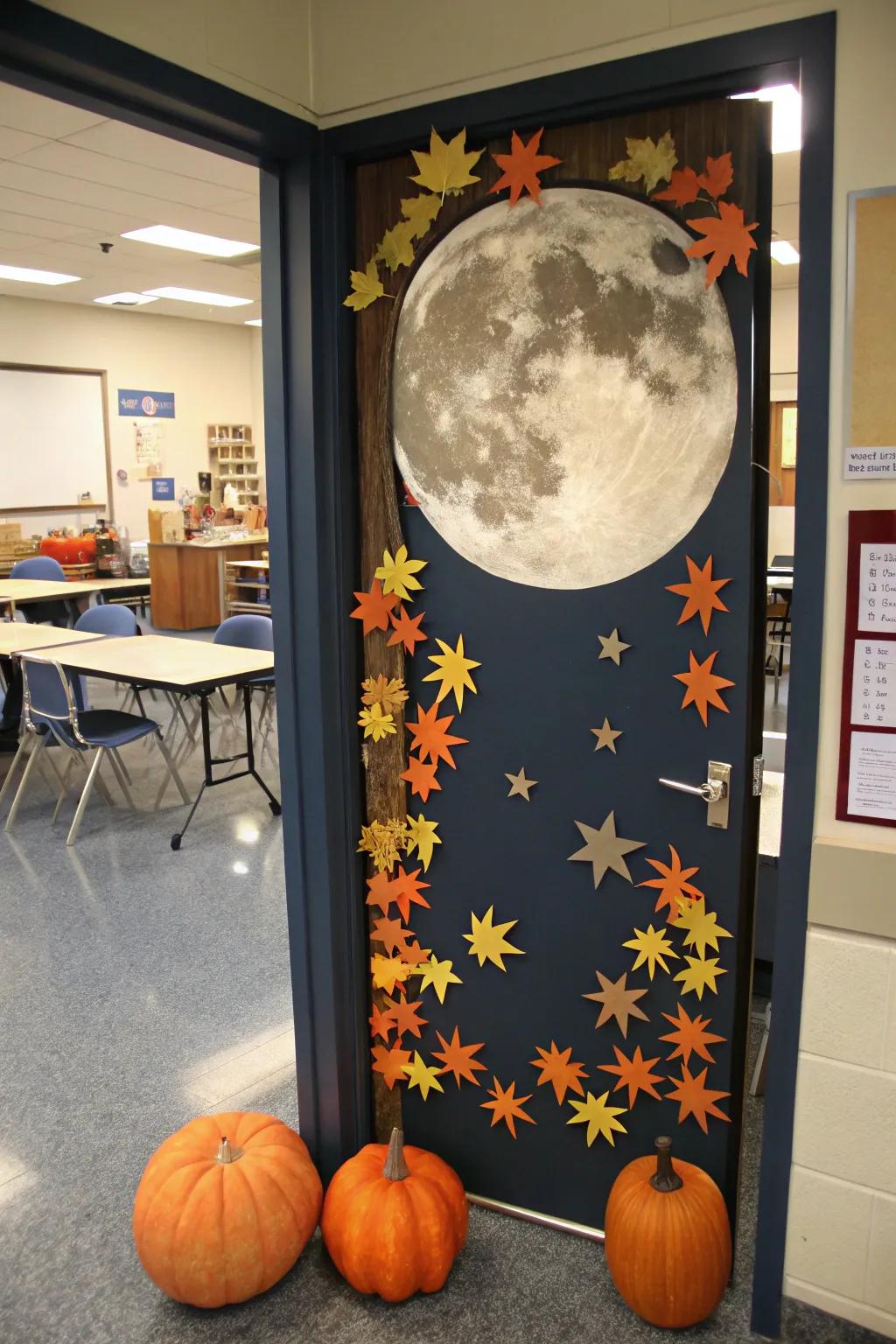 Doorway with a harvest moon theme to construct a dreamy sensation.