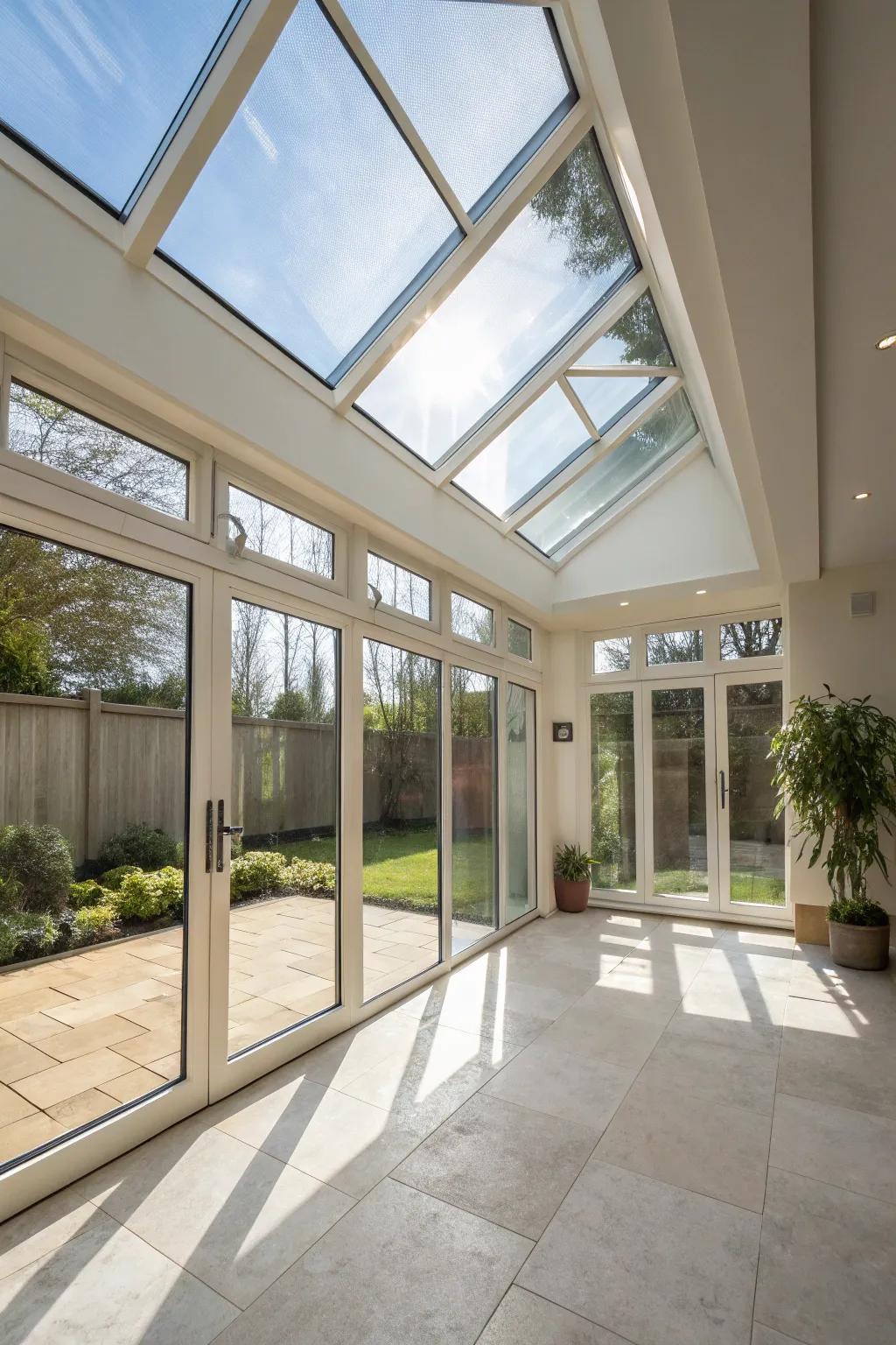 A skylight feature enhances the ambiance with abundant light.